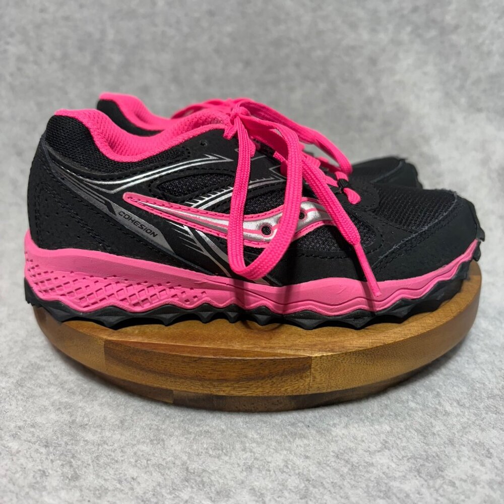 Saucony Kids Shoes Size 11.5M Cohesion Tr14 Lace Trail Running Sneaker Black Pin